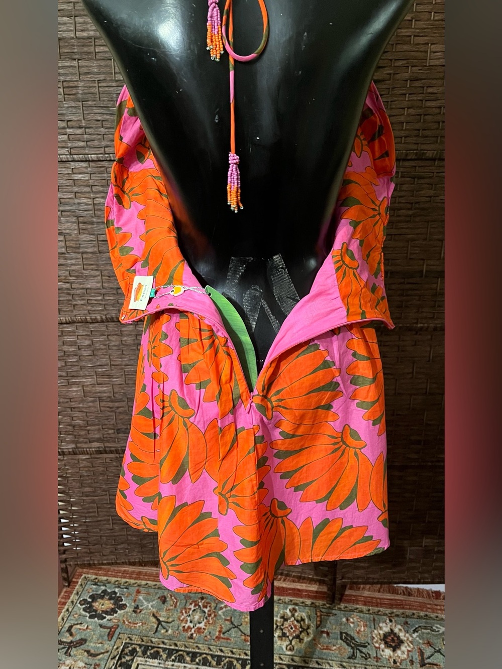 NEW FARM Rio Copacabana Cut-Out Halter Mini Dress – Size Large - Picture 7 of 8
